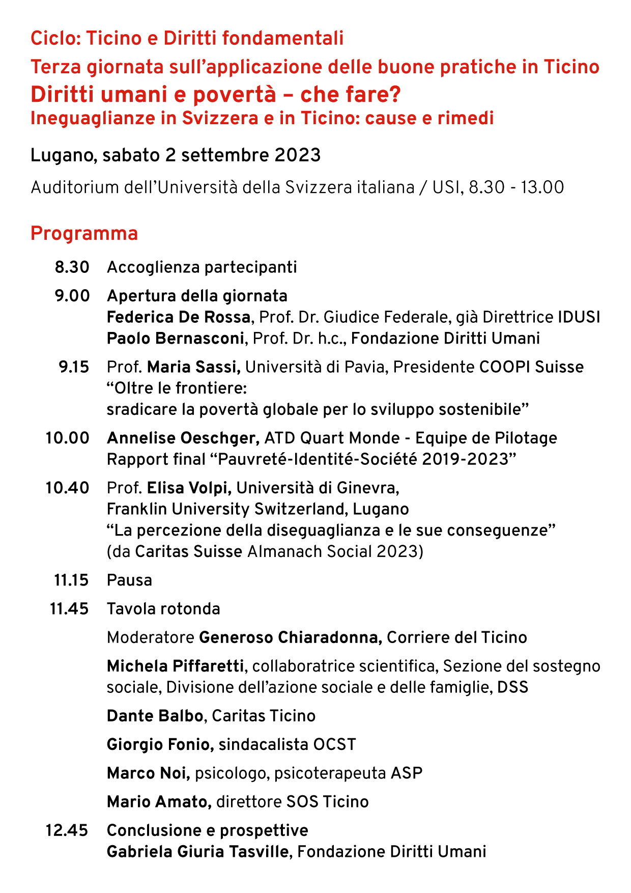 2 settembre 2023 - Diritti Umani e povertà - che fare? 2